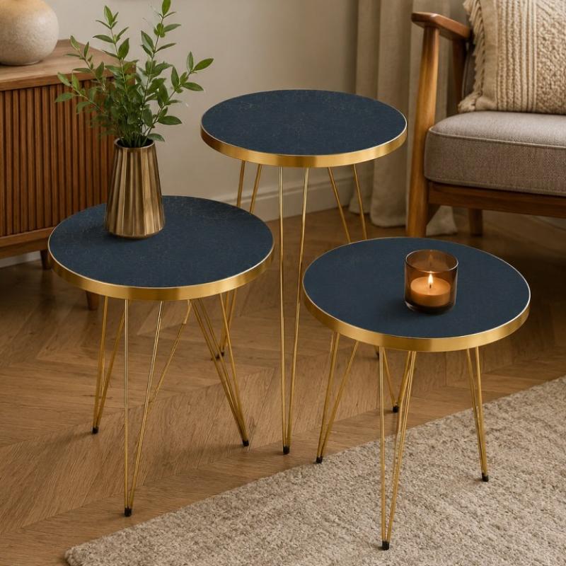 Wafa Noor Islamic Nesting Tables for Small Spaces