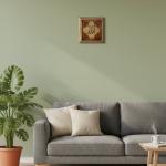 Art mural islamique en pierre avec calligraphie – Décoration avec cadre en bois massif