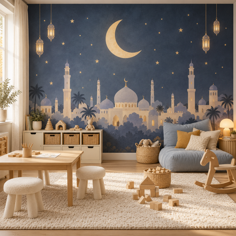 Wafa Noor Cute Ramadan Decorations for Kids and Family Spaces