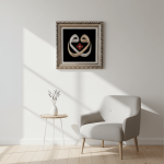 Double Vav Silver Gold Filography Islamic String Art Wall Decor