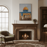 Dome of the Rock Jerusalem Original Oil Painting Islamic Art