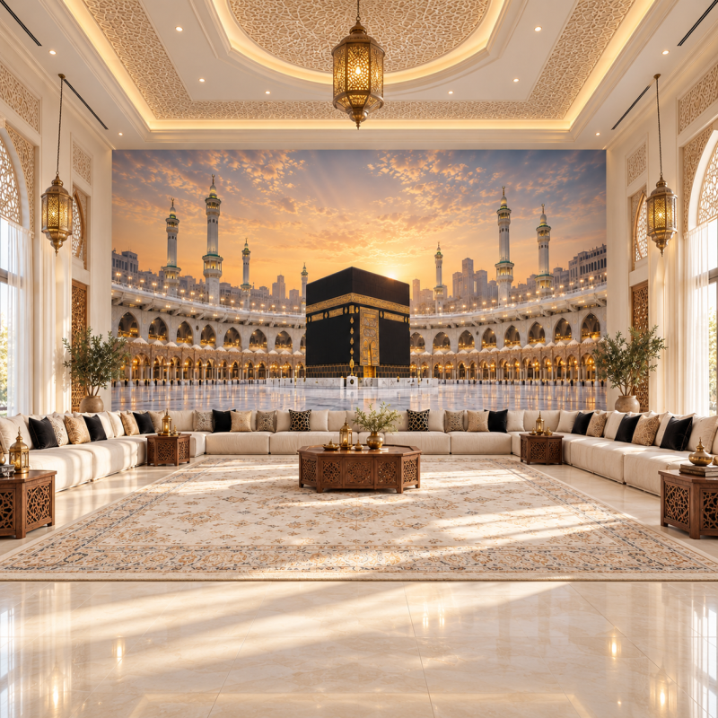 Wafa Noor Islamic Kaaba Wall Decor for Peaceful Home Spaces