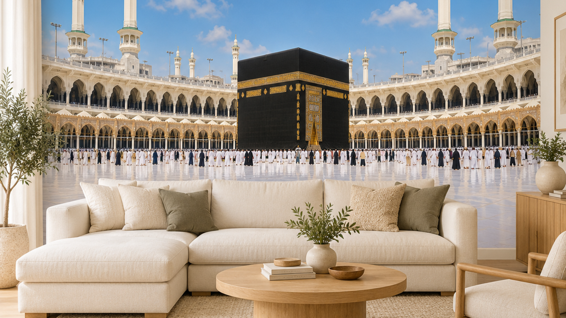 Wafa Noor Islamic Kaaba Wall Design for Meaningful Interiors