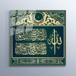 Surah Az-Zumar Calligraphy Glass Wall Art – Quran Decor