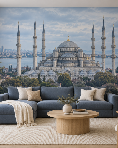 Blue Mosque Wall Murals – Istanbul Domes and Minarets