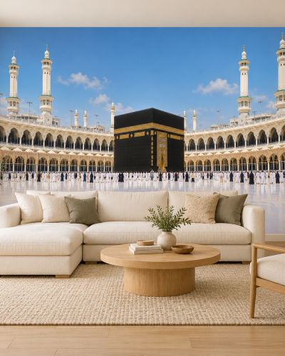 Kaaba Daylight Wall Murals – Clear Blue Mecca Sky